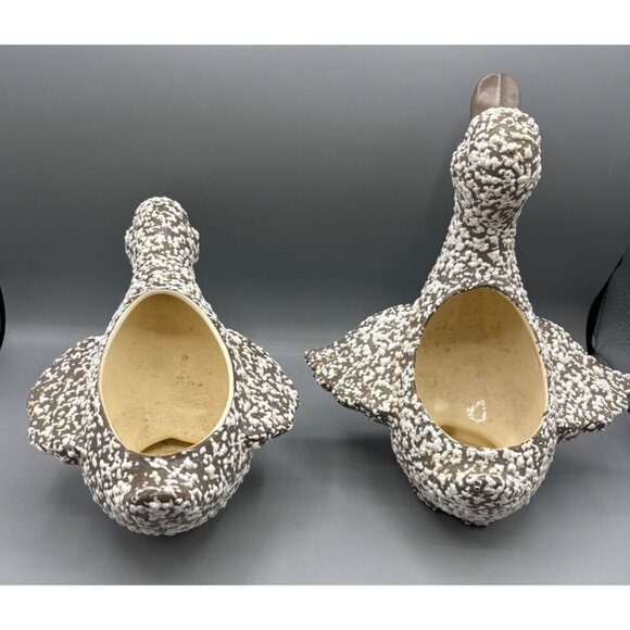 Vtg Set of 2 Royal Haeger Speckled Duck Planter Speckled Glaze - Picture 6 of 9